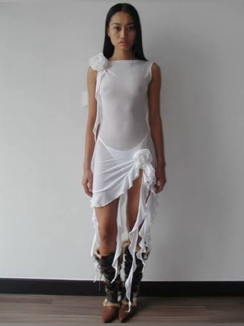 Fanci Club White Apple Dress in size small